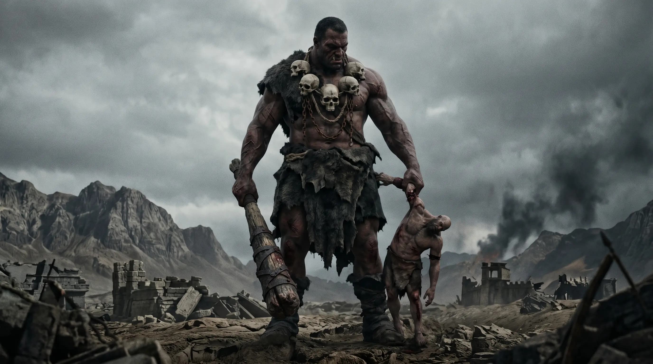 GIANT EATING BARBARIAN